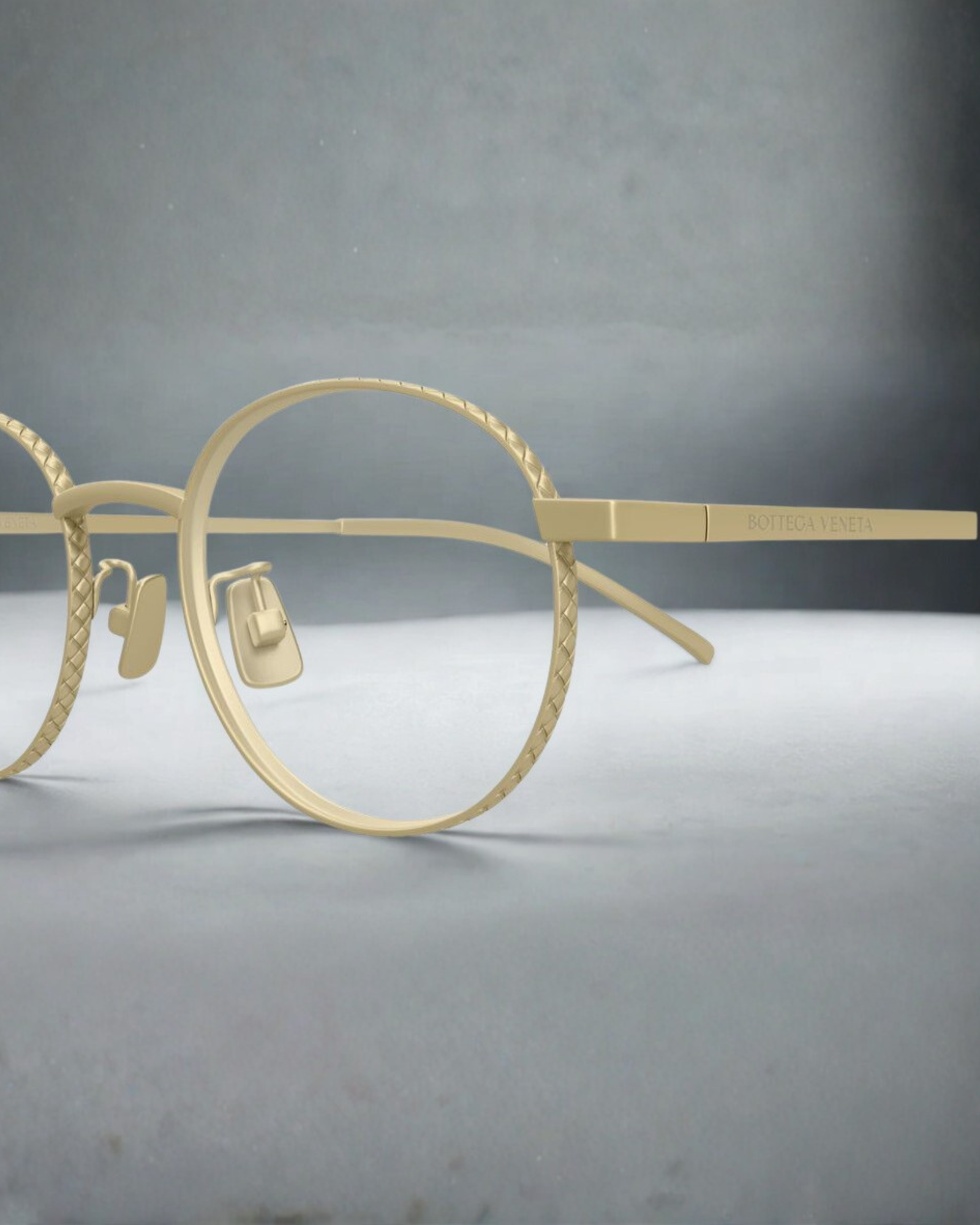 Bottega Veneta Launches Titanium Eyewear with Signature Intrecciato Design