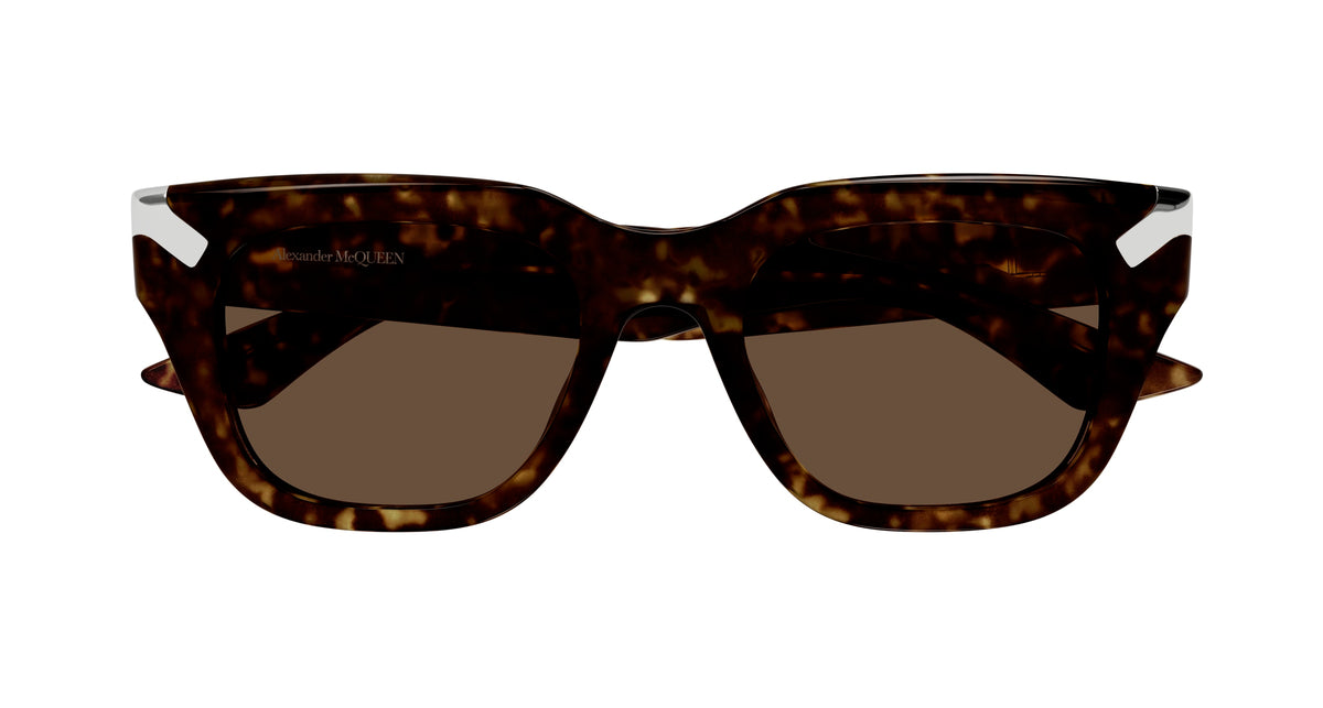 ALEXANDER MCQUEEN AM0439S 3 RECTANGULAR / HAVANA