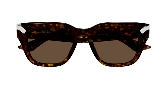 ALEXANDER MCQUEEN AM0439S 3 RECTANGULAR / HAVANA