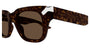 ALEXANDER MCQUEEN AM0439S 3 RECTANGULAR / HAVANA