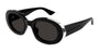 ALEXANDER MCQUEEN AM0445S 1 OVAL / BLACK