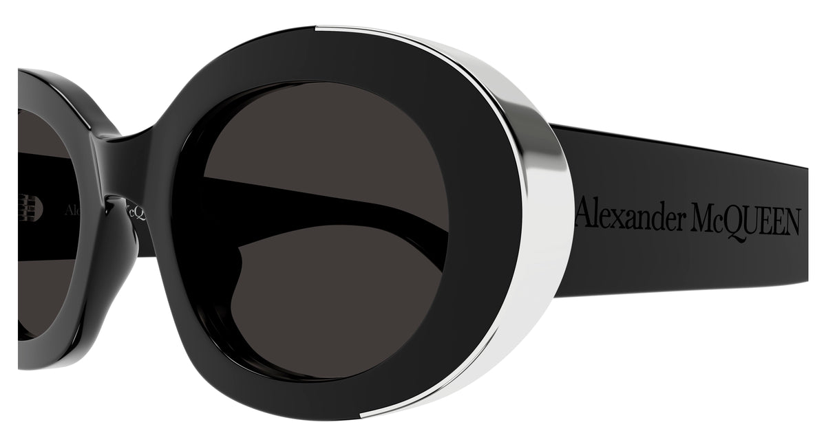 ALEXANDER MCQUEEN AM0445S 1 OVAL / BLACK