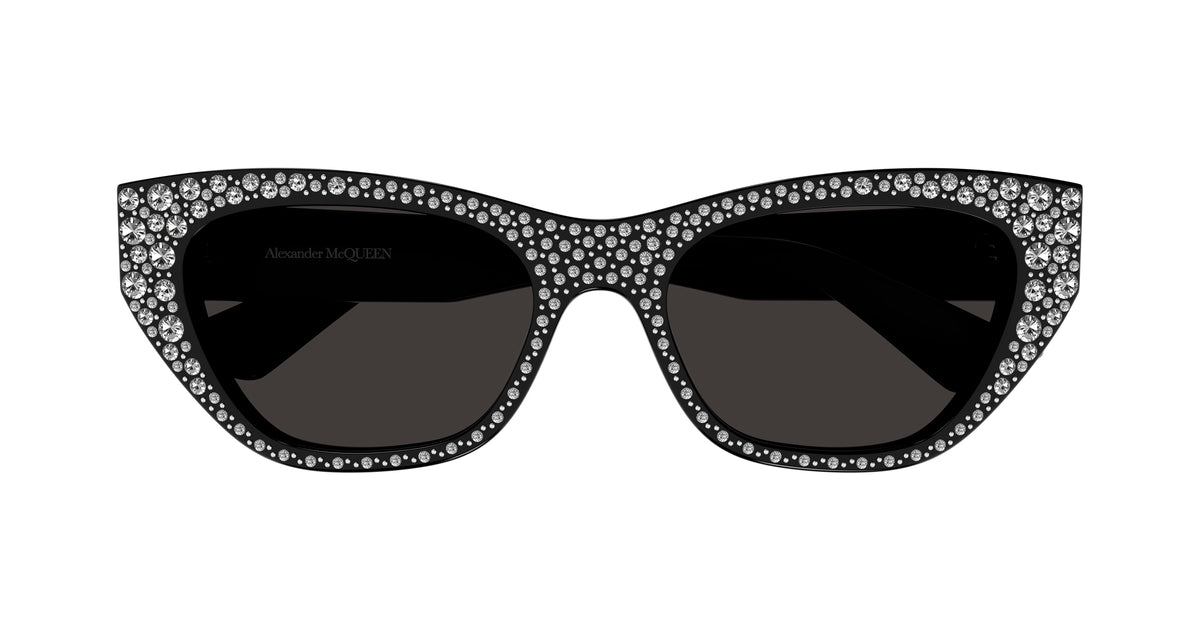 ALEXANDER MCQUEEN AM0465S 2 CAT EYE / BLACK