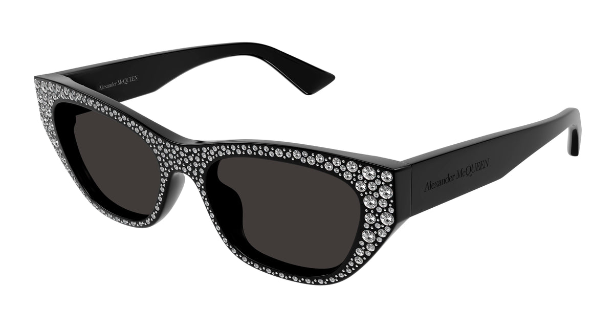 ALEXANDER MCQUEEN AM0465S 2 CAT EYE / BLACK