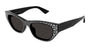 ALEXANDER MCQUEEN AM0465S 2 CAT EYE / BLACK