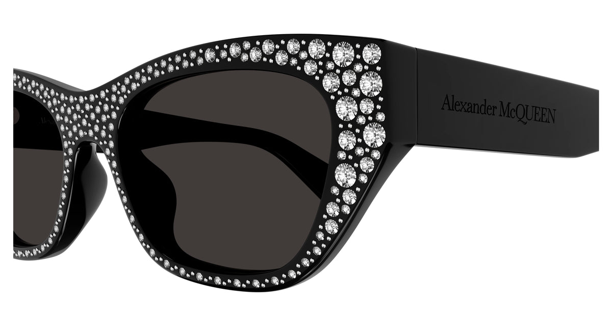 ALEXANDER MCQUEEN AM0465S 2 CAT EYE / BLACK