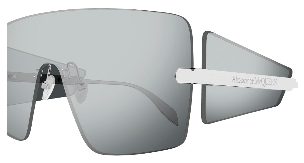 ALEXANDER MCQUEEN AM0460S 2 MASK / SILVER