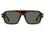 HUGO BOSS 1595/S 86 RECTANGULAR / HAVANA