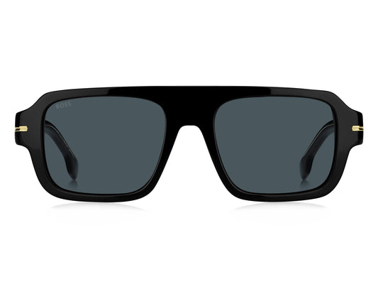 HUGO BOSS 1595/S 807 RECTANGULAR / BLACK