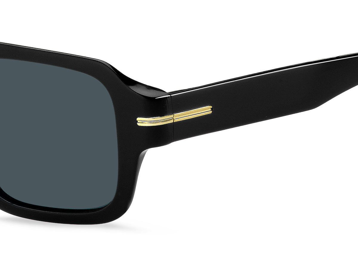 HUGO BOSS 1595/S 807 RECTANGULAR / BLACK