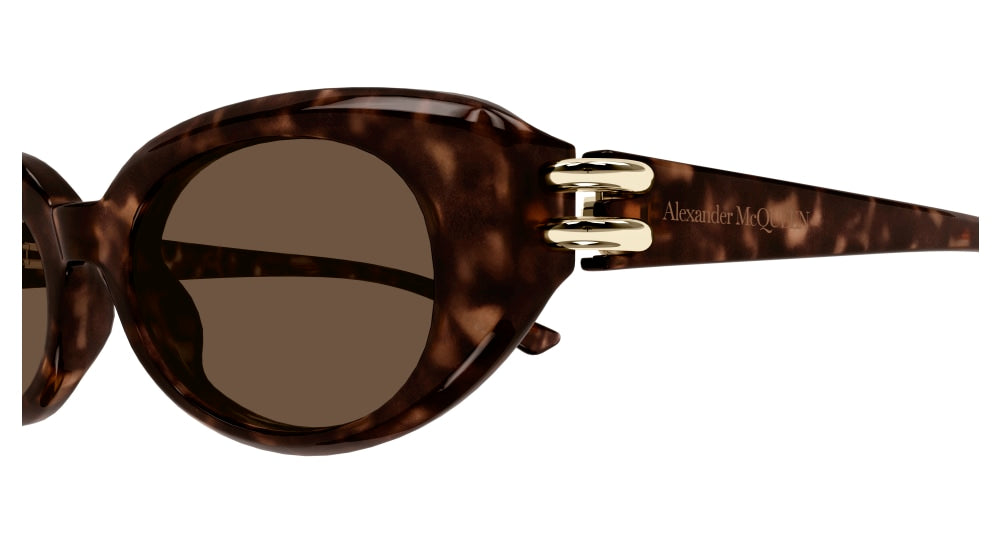 ALEXANDER MCQUEEN AM0469S 2 OVAL / HAVANA