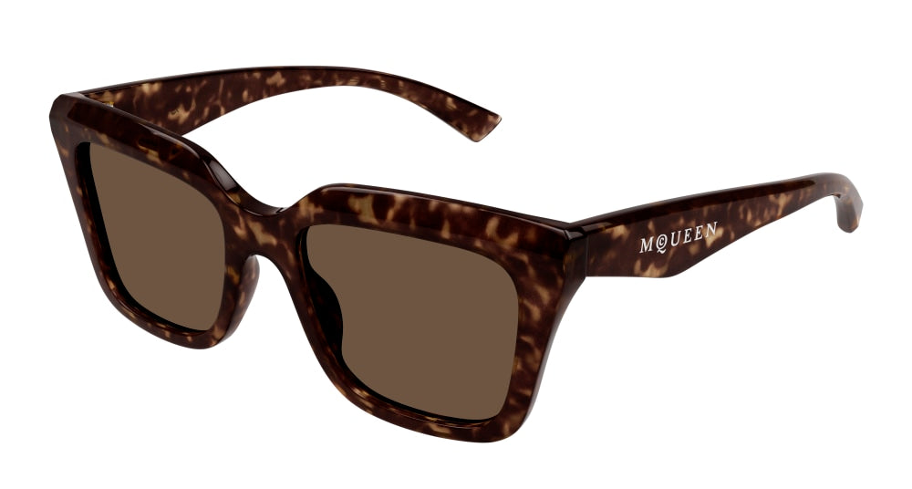 ALEXANDER MCQUEEN AM0473SA 2 RECTANGULAR / HAVANA