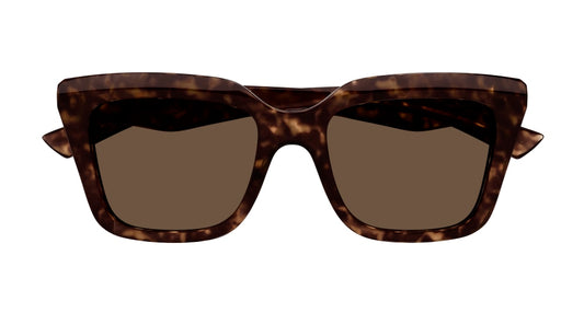 ALEXANDER MCQUEEN AM0473SA 2 RECTANGULAR / HAVANA