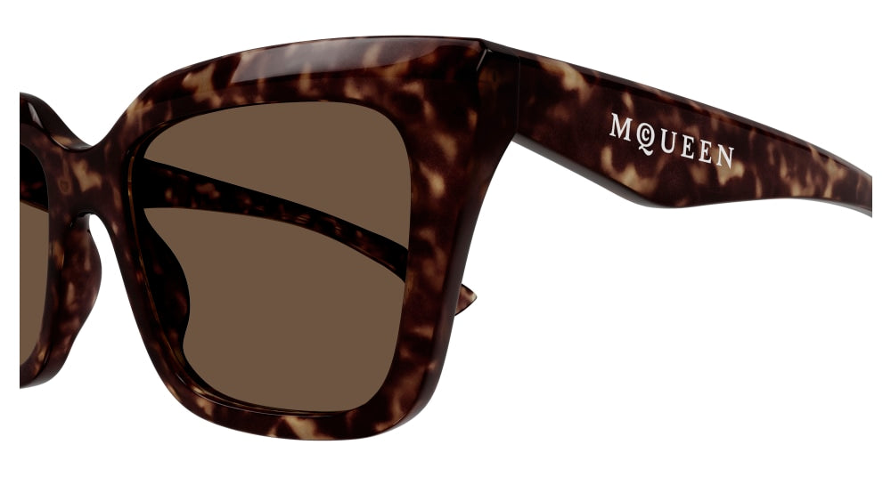 ALEXANDER MCQUEEN AM0473SA 2 RECTANGULAR / HAVANA