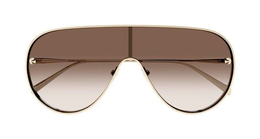 ALEXANDER MCQUEEN AM0481S 2 PILOT / GOLD