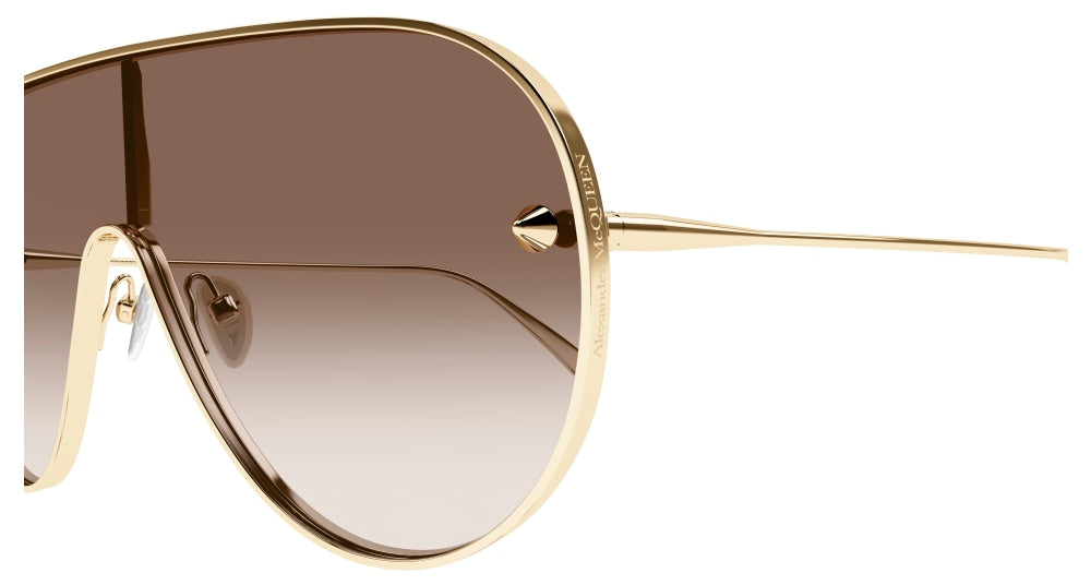 ALEXANDER MCQUEEN AM0481S 2 PILOT / GOLD