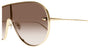 ALEXANDER MCQUEEN AM0481S 2 PILOT / GOLD
