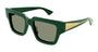 BOTTEGA VENETA BV1276S 3 RECTANGULAR / GREEN