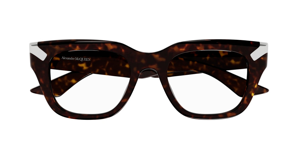ALEXANDER MCQUEEN AM0443O 2 RECTANGULAR / HAVANA