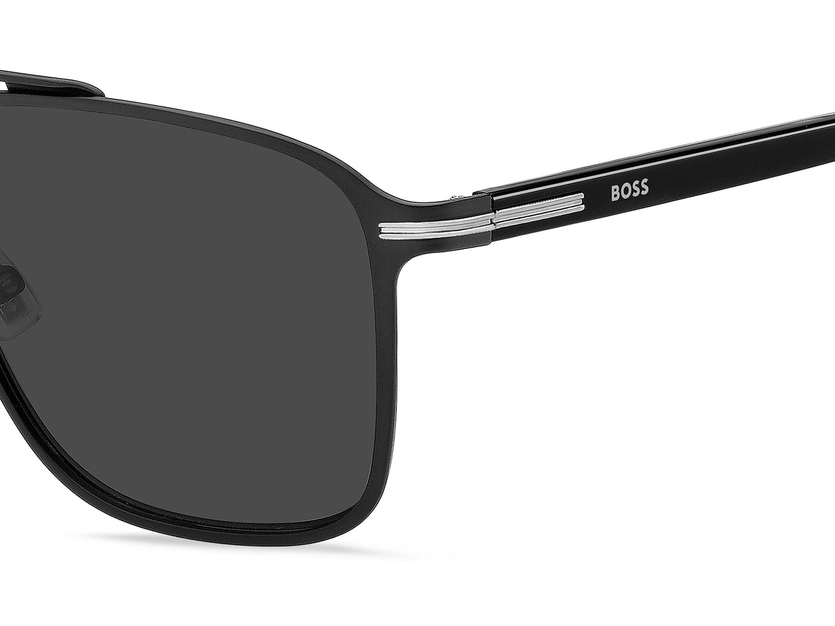 HUGO BOSS 1748/S TI7 RECTANGULAR / BLACK
