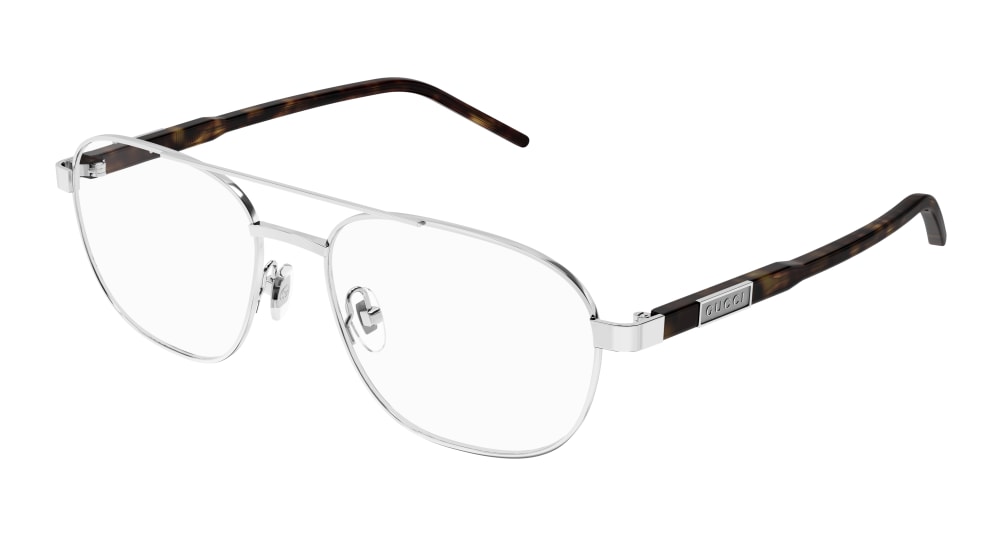 GUCCI GG1800O 2 RECTANGULAR / SILVER