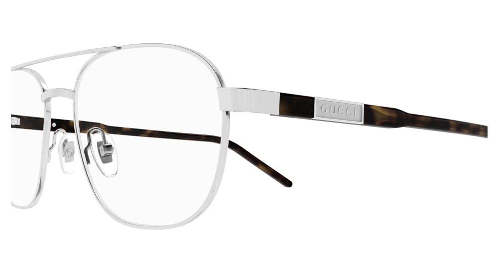 GUCCI GG1800O 2 RECTANGULAR / SILVER