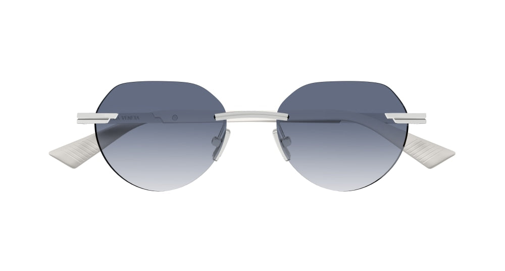BOTTEGA VENETA BV1379S 4 RECTANGULAR / SILVER