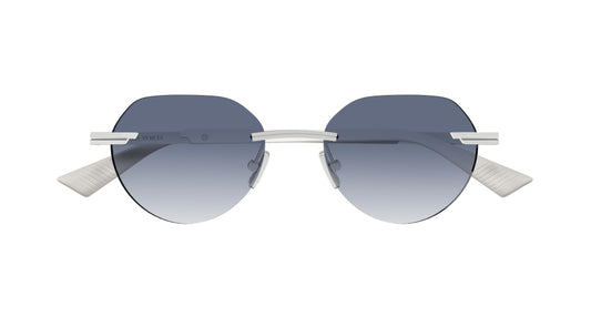 BOTTEGA VENETA BV1379S 4 RECTANGULAR / SILVER