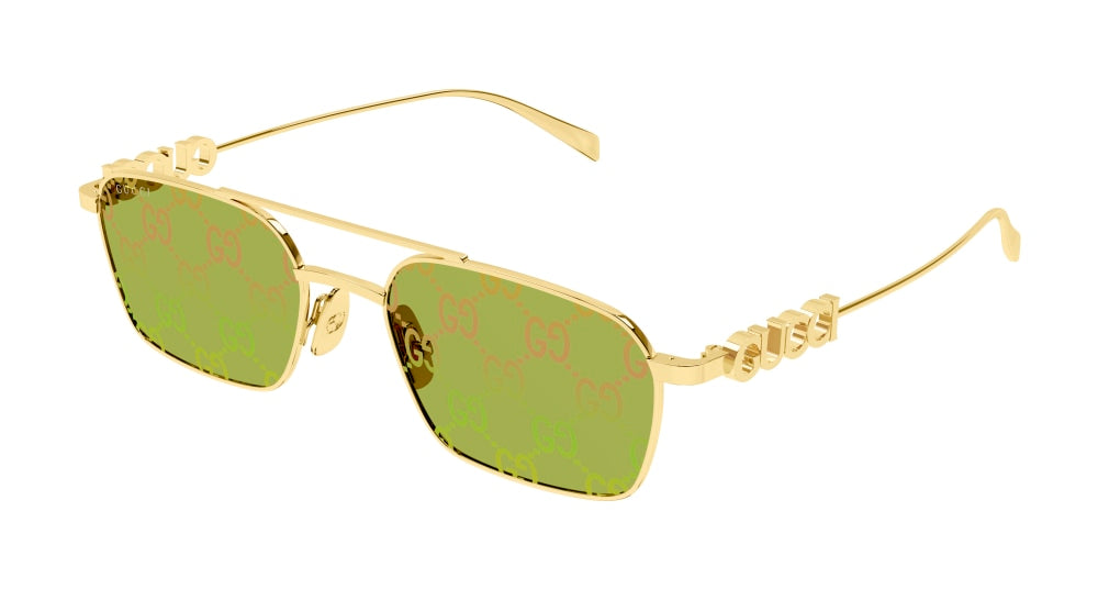 GUCCI GG1804S 2 RECTANGULAR / GOLD