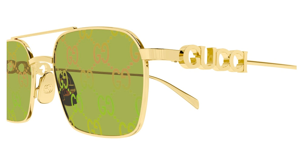 GUCCI GG1804S 2 RECTANGULAR / GOLD