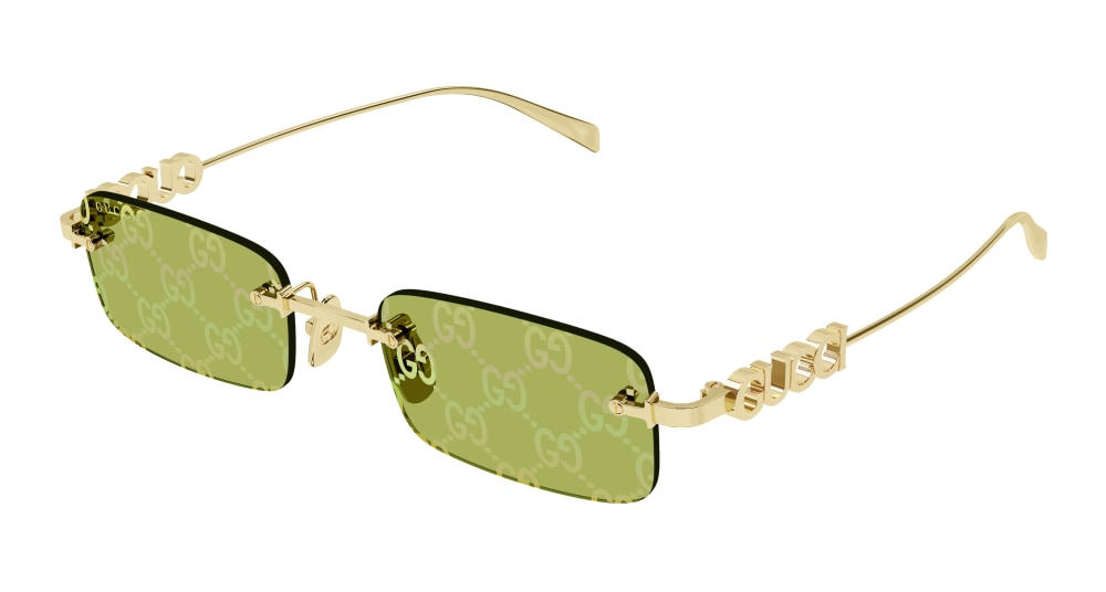 GUCCI GG1808S 2 RECTANGULAR / GOLD