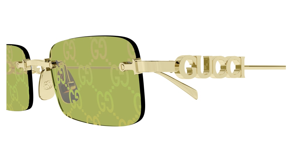 GUCCI GG1808S 2 RECTANGULAR / GOLD