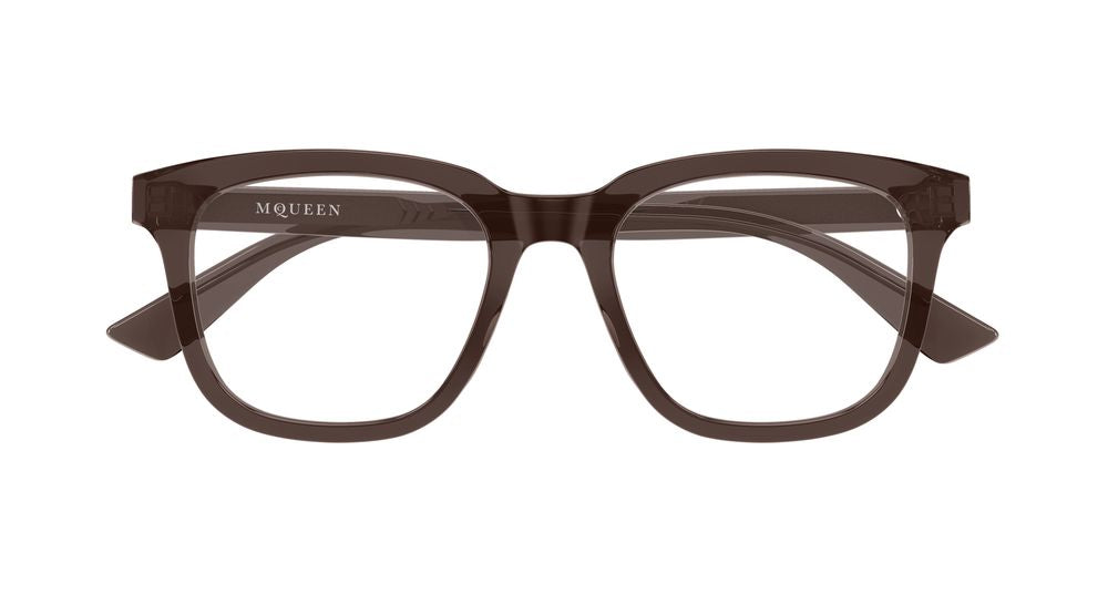 ALEXANDER MCQUEEN AM0539O 5 RECTANGULAR / BROWN