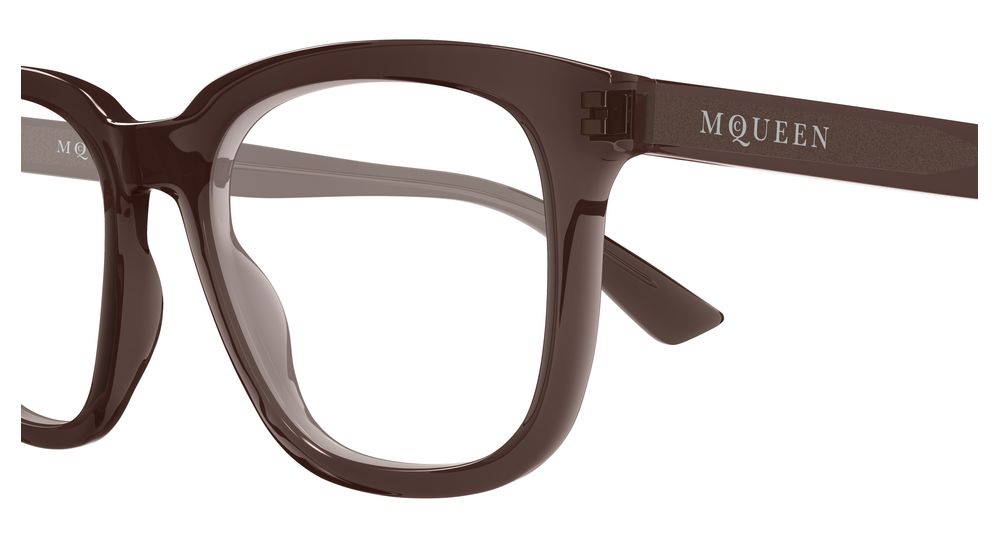 ALEXANDER MCQUEEN AM0539O 5 RECTANGULAR / BROWN