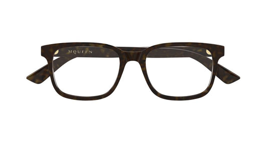 ALEXANDER MCQUEEN AM0541O 8 RECTANGULAR / HAVANA