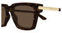 ALEXANDER MCQUEEN AM0519S 2 RECTANGULAR / HAVANA