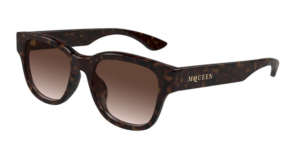 ALEXANDER MCQUEEN AM0528SA 2 RECTANGULAR / HAVANA