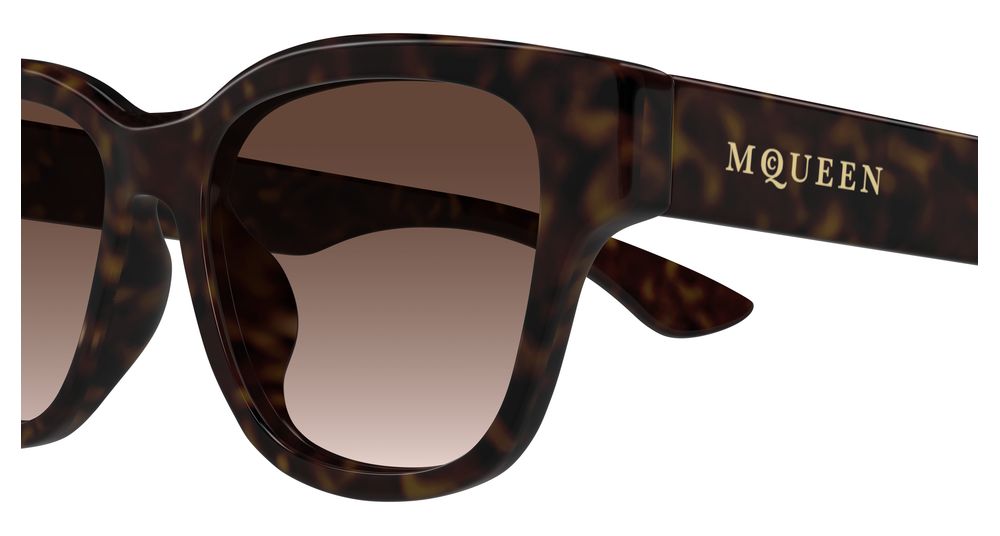 ALEXANDER MCQUEEN AM0528SA 2 RECTANGULAR / HAVANA