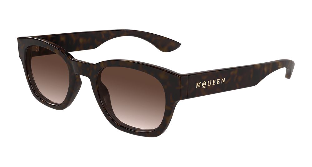 ALEXANDER MCQUEEN AM0530S 2 ROUND / HAVANA