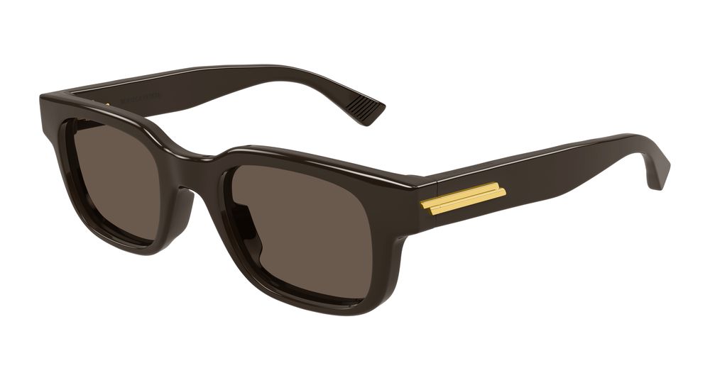BOTTEGA VENETA BV1411S 3 RECTANGULAR / BROWN