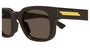 BOTTEGA VENETA BV1411S 3 RECTANGULAR / BROWN