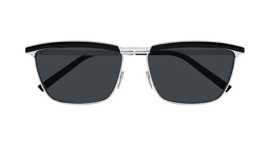 SAINT LAURENT SL 795 JOE 3 RECTANGULAR / SILVER