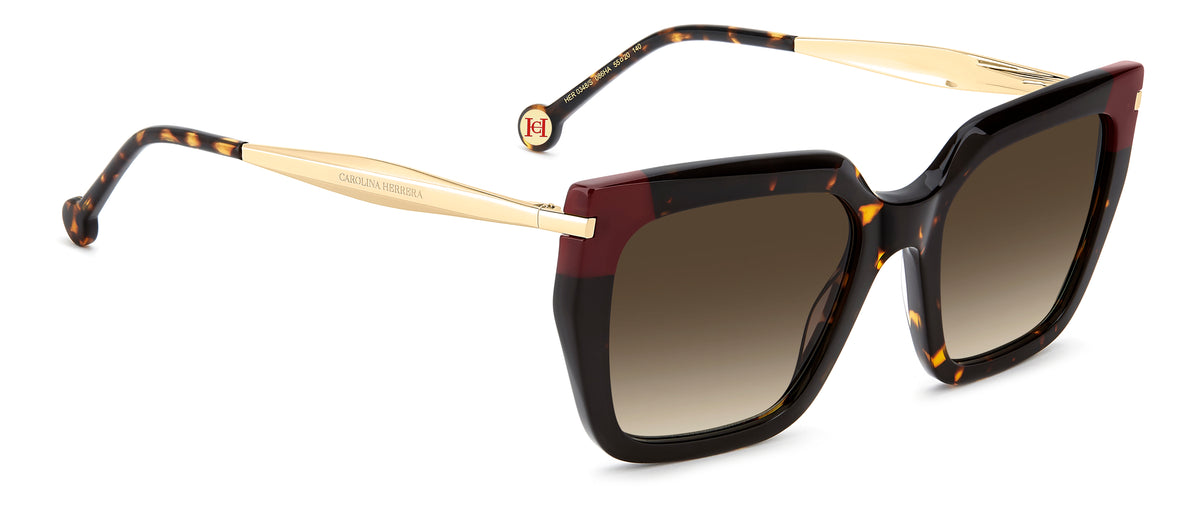 CAROLINA HERRERA HER 0348/S 086 RECTANGULAR / HAVANA