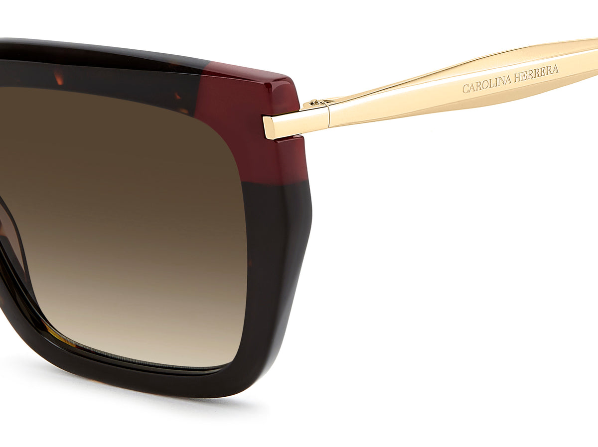 CAROLINA HERRERA HER 0348/S 086 RECTANGULAR / HAVANA