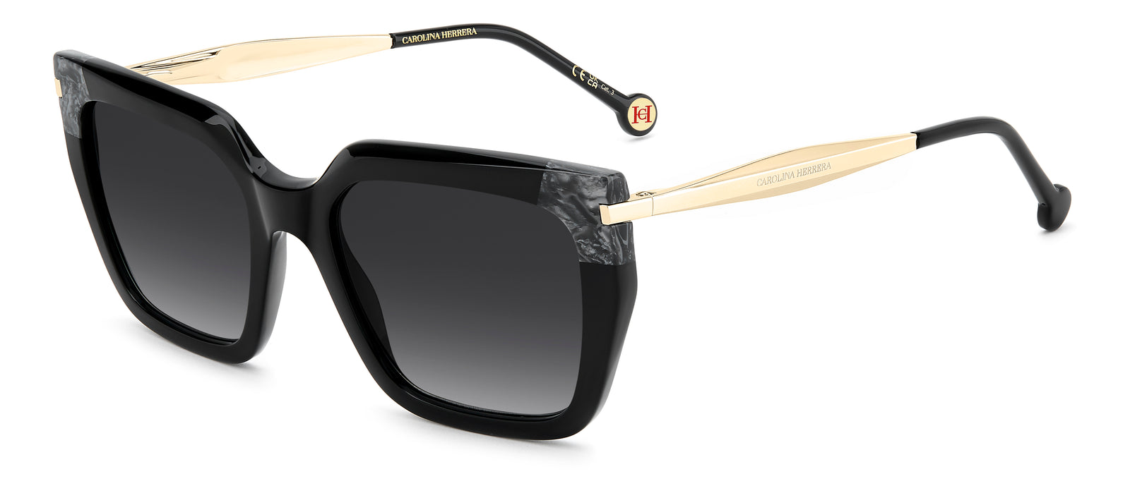 CAROLINA HERRERA HER 0348/S 807 RECTANGULAR / BLACK