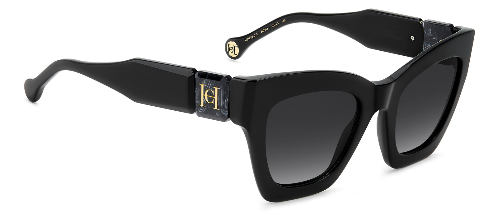 CAROLINA HERRERA HER 0327/S 807 CAT EYE / BLACK