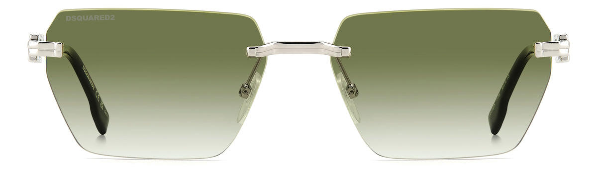 DSQUARED D2 0102/S 010 RECTANGULAR / SILVER