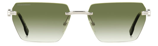 DSQUARED D2 0102/S 010 RECTANGULAR / SILVER