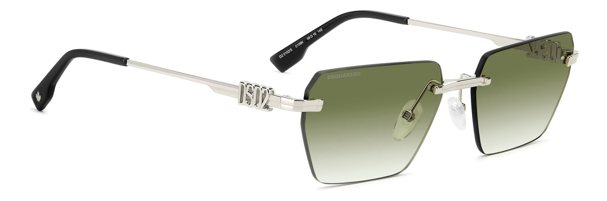DSQUARED D2 0102/S 010 RECTANGULAR / SILVER