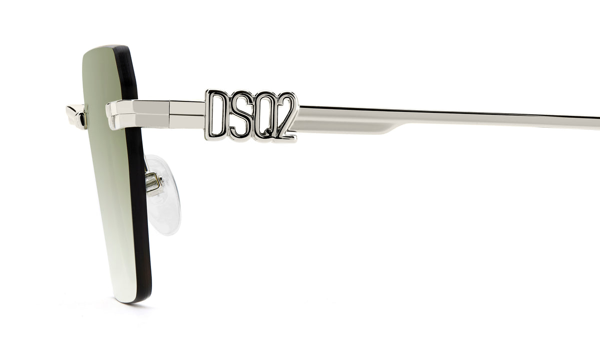 DSQUARED D2 0102/S 010 RECTANGULAR / SILVER